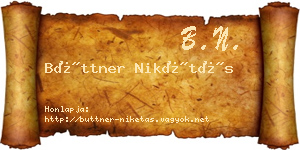 Büttner Nikétás névjegykártya